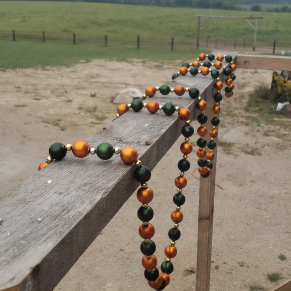 Lot of 4- K&k interiors Fall bead ornaments decor - Picture 7 of 13